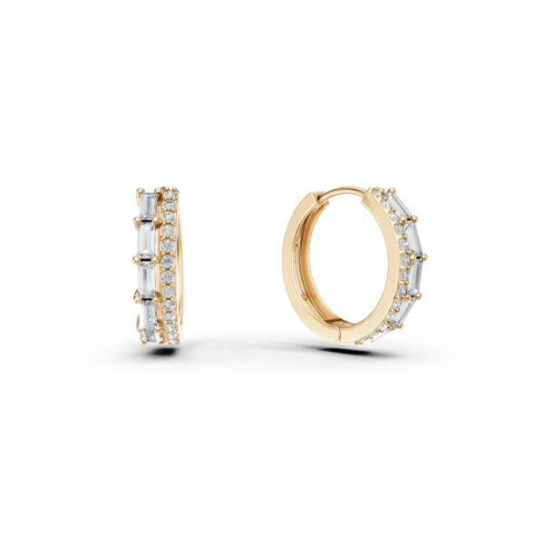 Cercei din aur galben