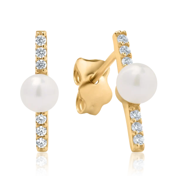 Cercei din aur galben