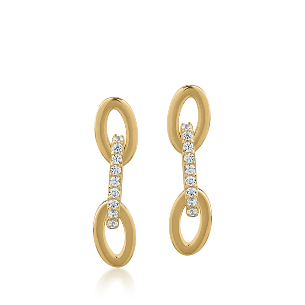 Cercei din aur galben - imagine 2