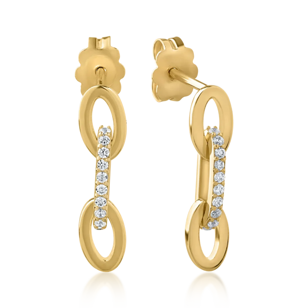 Cercei din aur galben