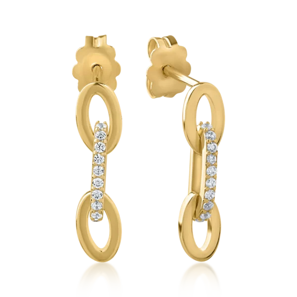 Cercei din aur galben