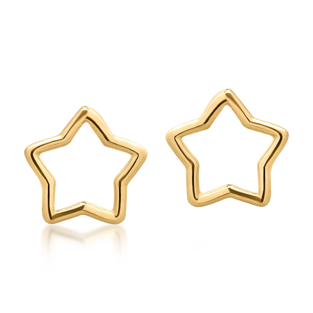 Cercei din aur galben - imagine 2