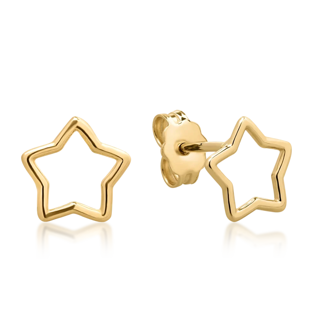 Cercei din aur galben