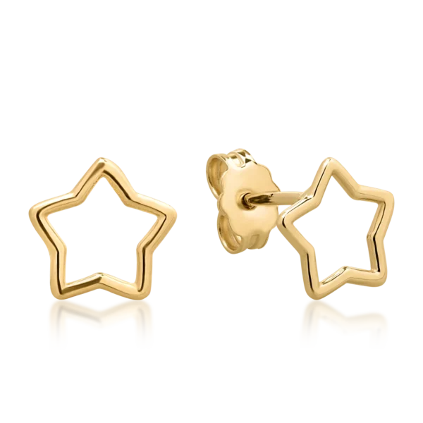 Cercei din aur galben