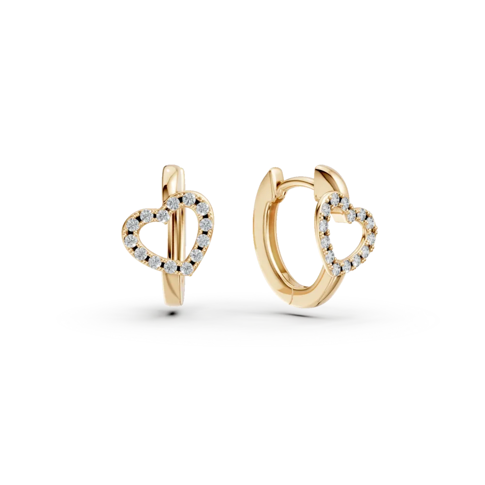 Cercei din aur galben