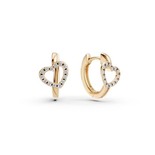 Cercei din aur galben