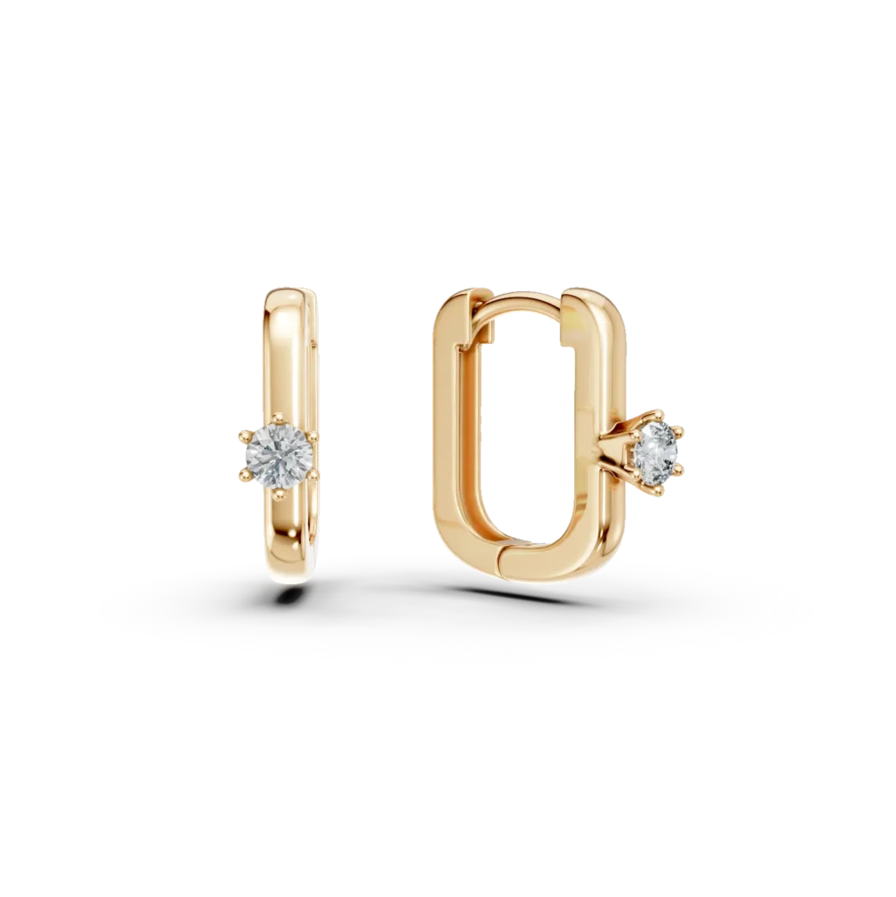 Cercei din aur galben