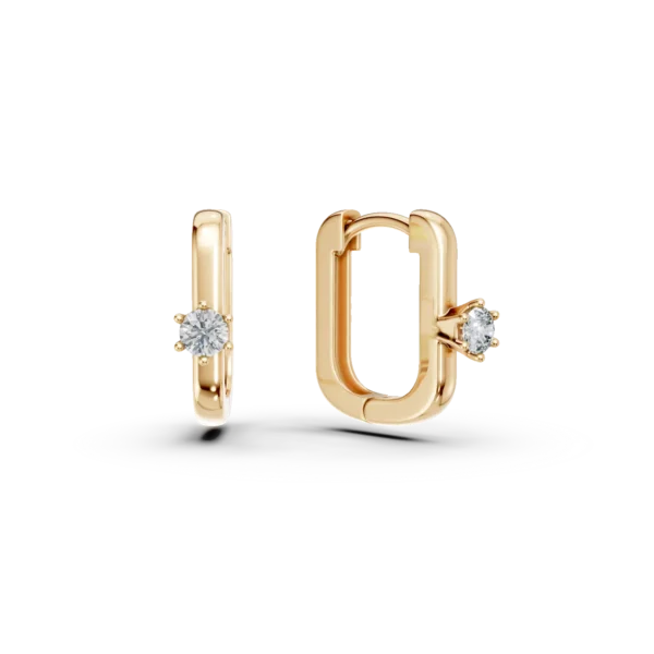 Cercei din aur galben