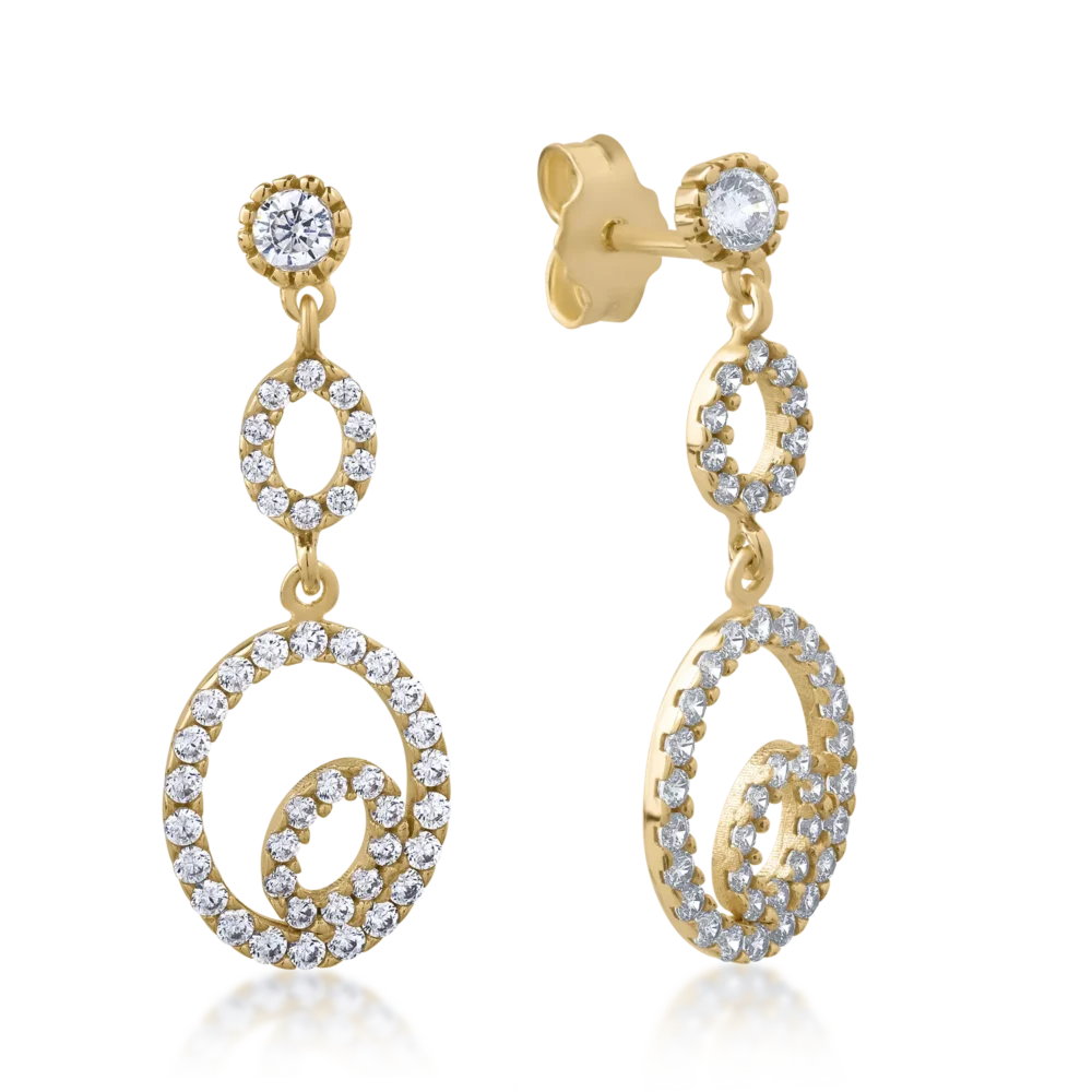 Cercei din aur galben