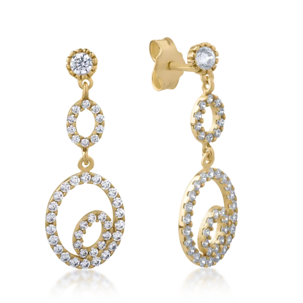 Cercei din aur galben