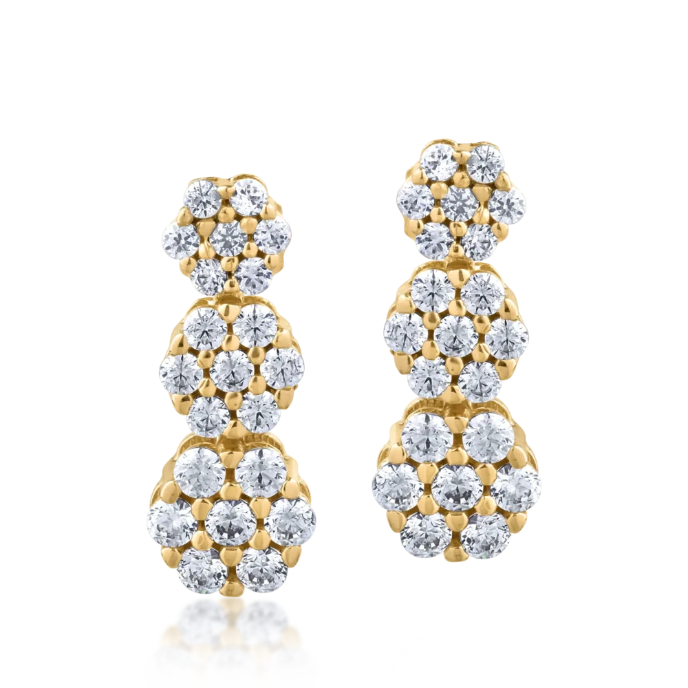 Cercei din aur galben - imagine 2