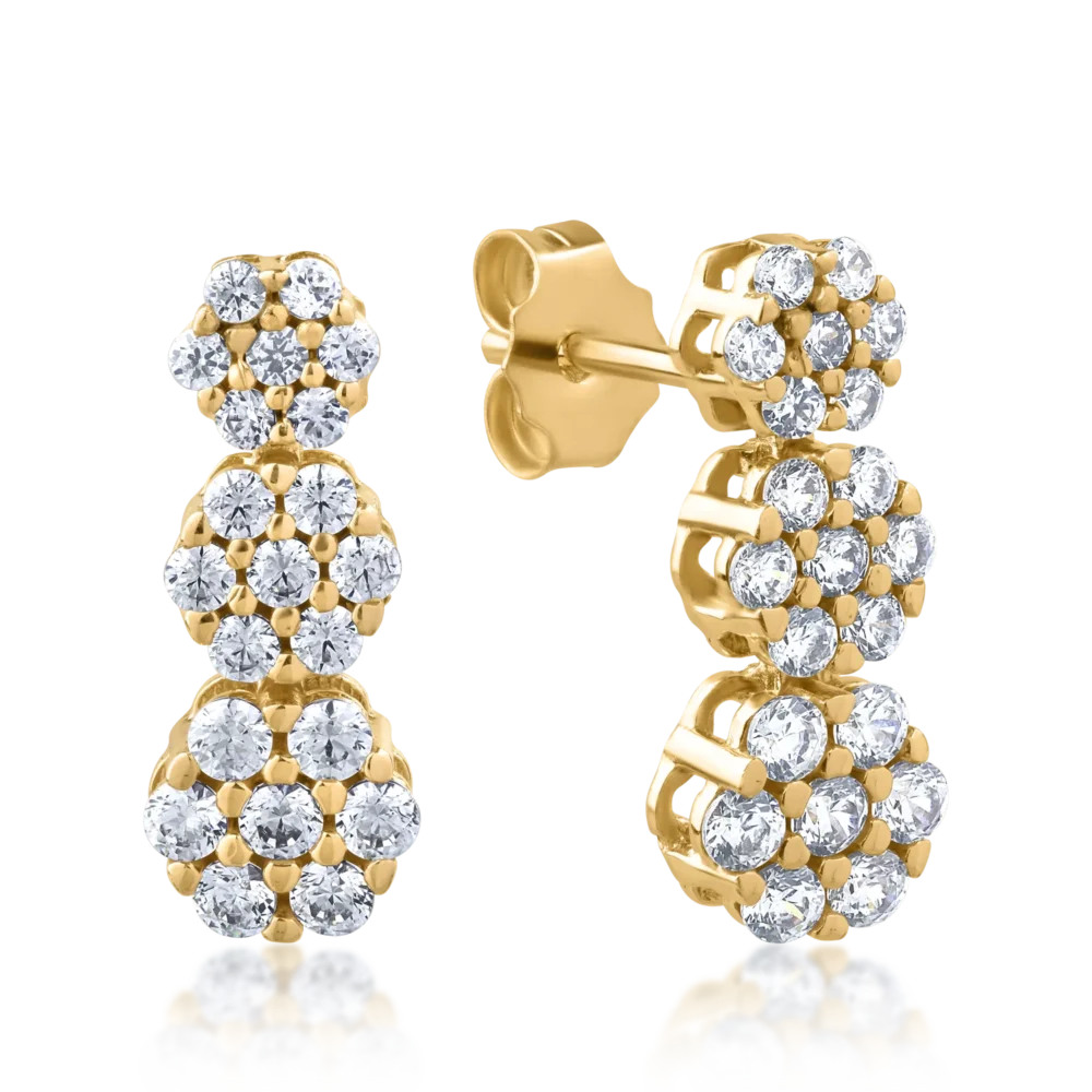 Cercei din aur galben