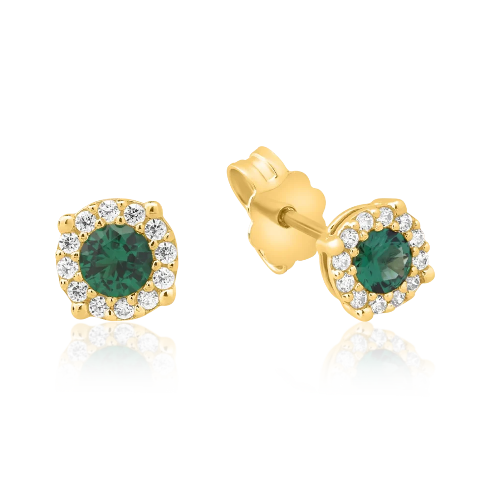 Cercei din aur galben