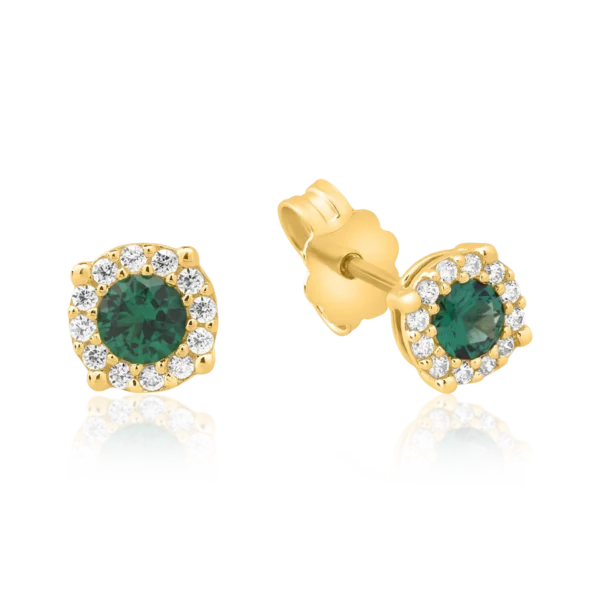 Cercei din aur galben