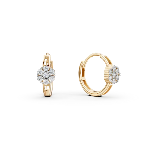 Cercei din aur galben