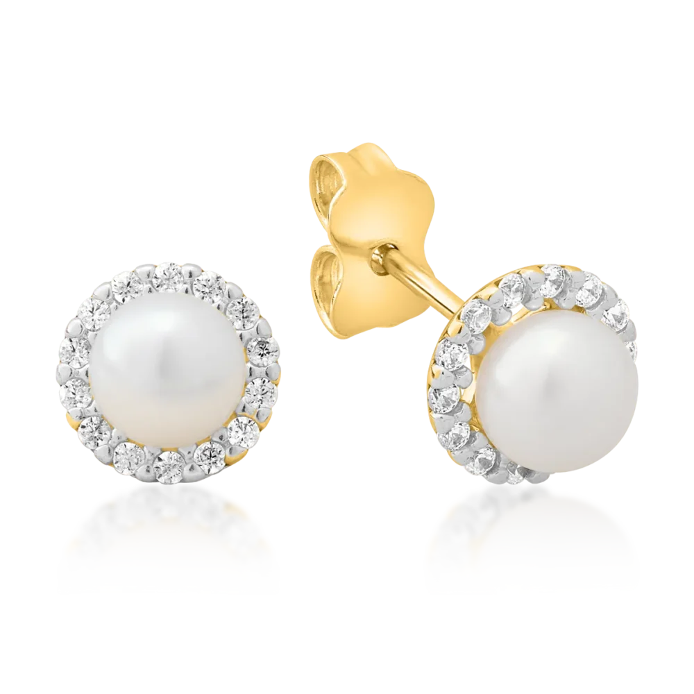 Cercei din aur galben