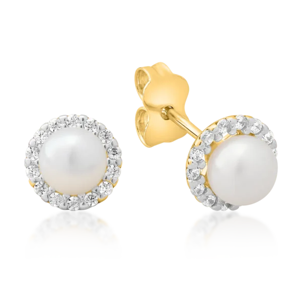 Cercei din aur galben