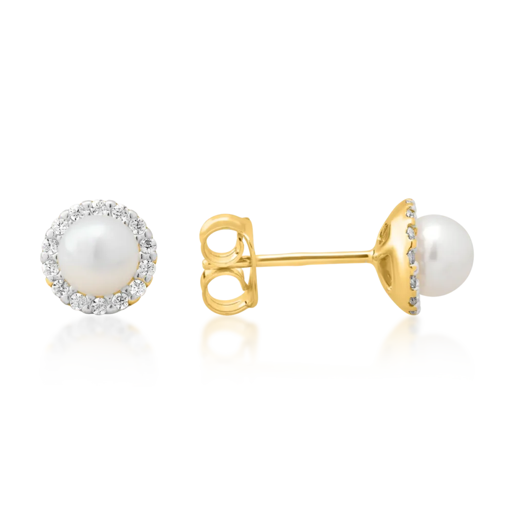 Cercei din aur galben - imagine 3