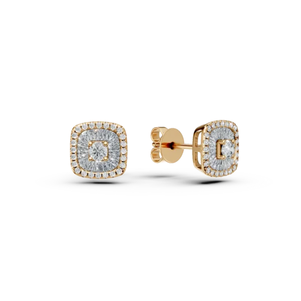 Cercei din aur galben cu diamante de 0.41ct