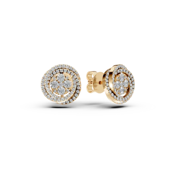 Cercei din aur galben cu diamante de 0.56ct