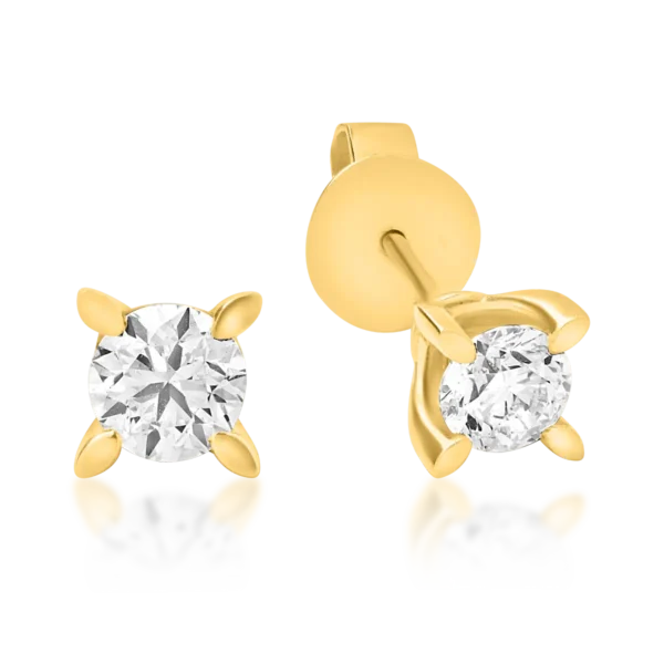Cercei din aur galben cu diamante de 0.6ct