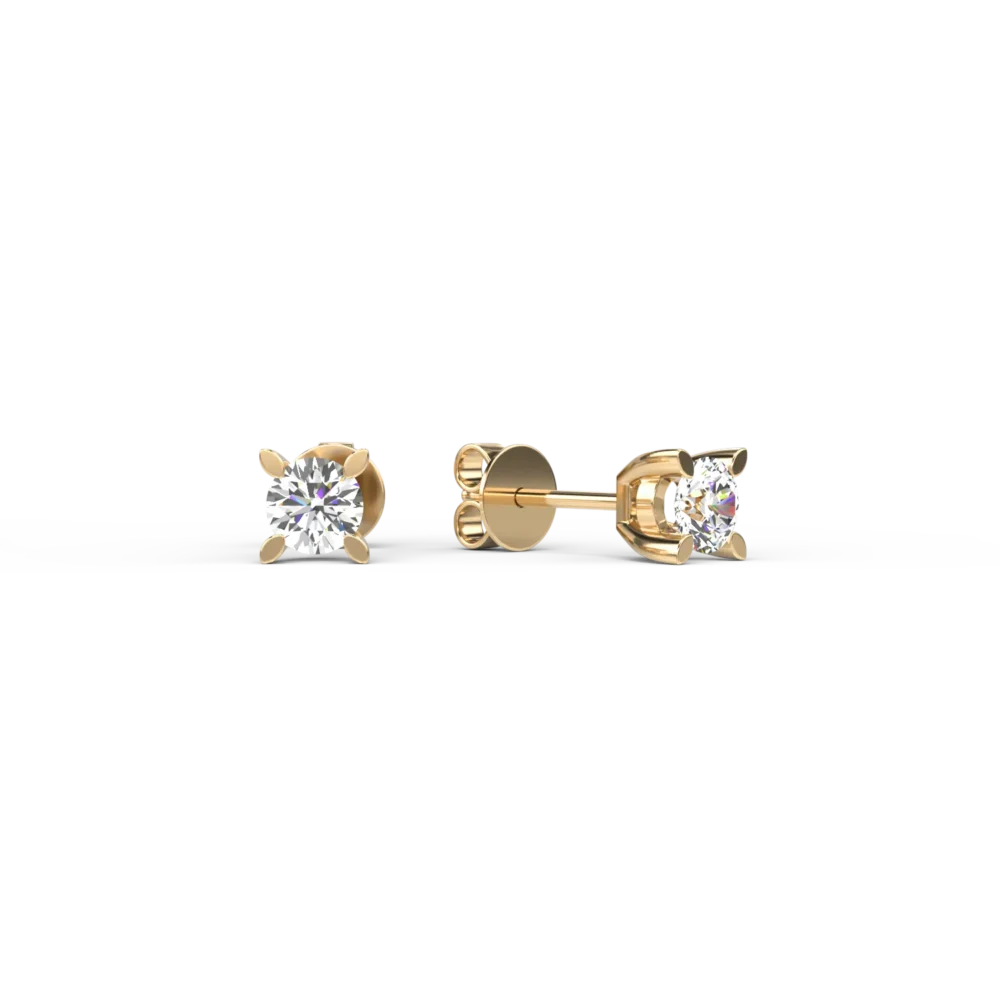 Cercei din aur galben cu diamante de 0.8ct