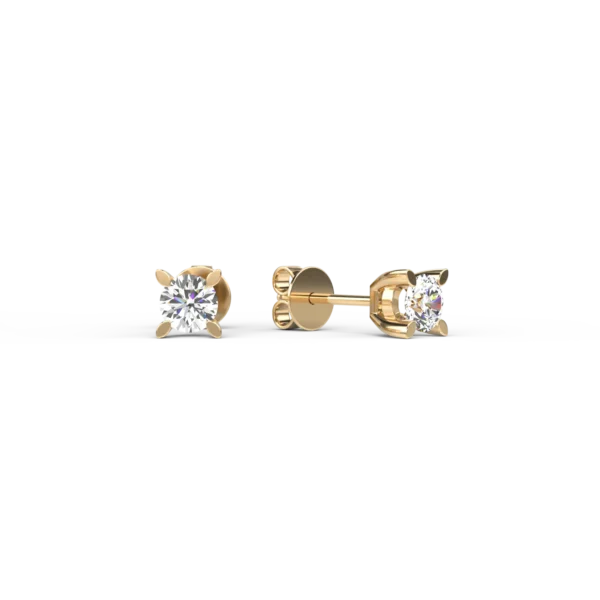 Cercei din aur galben cu diamante de 0.8ct