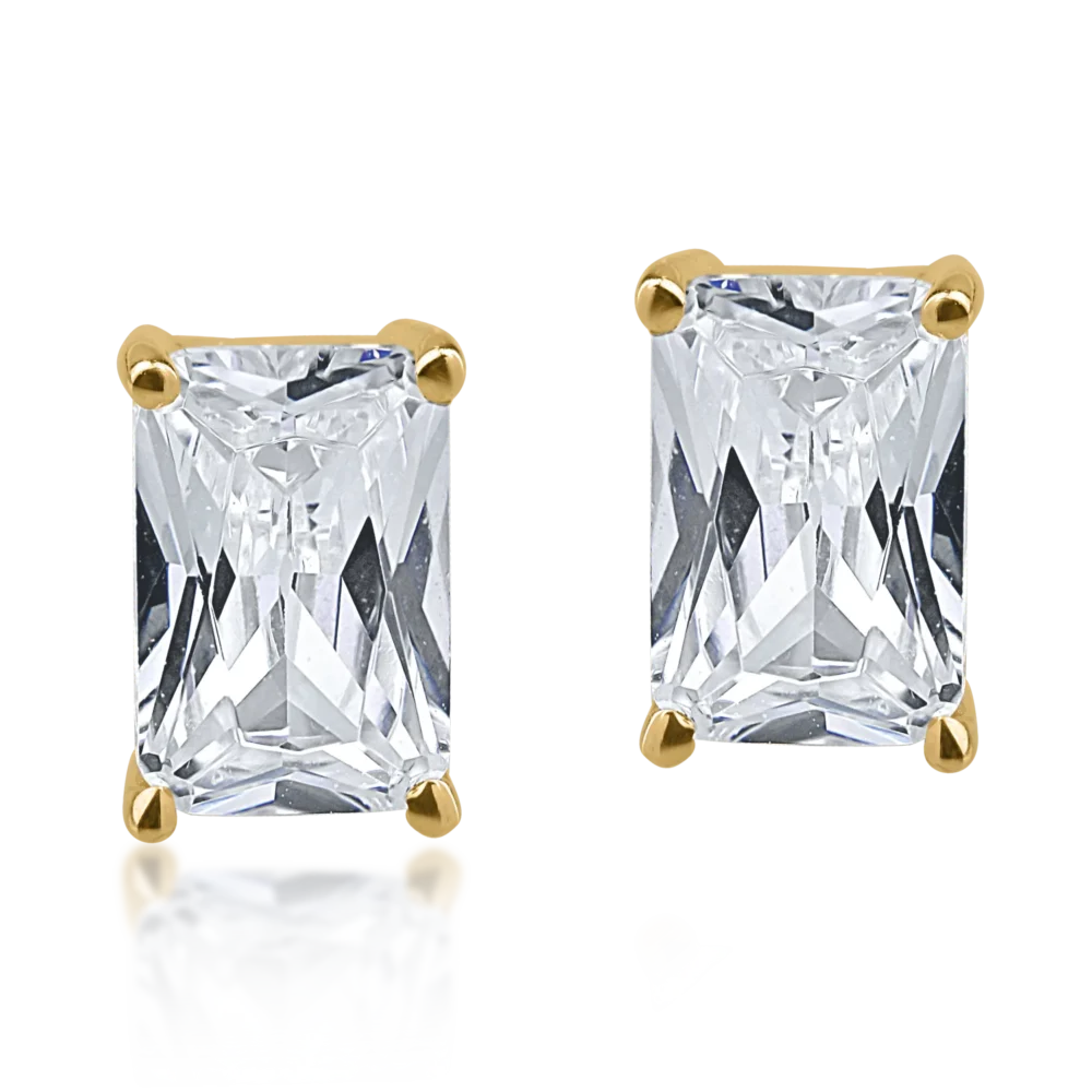 Cercei din aur galben - imagine 2