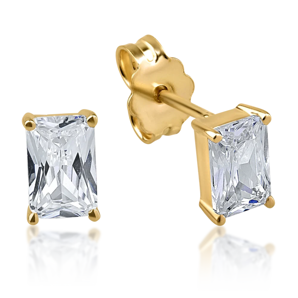 Cercei din aur galben