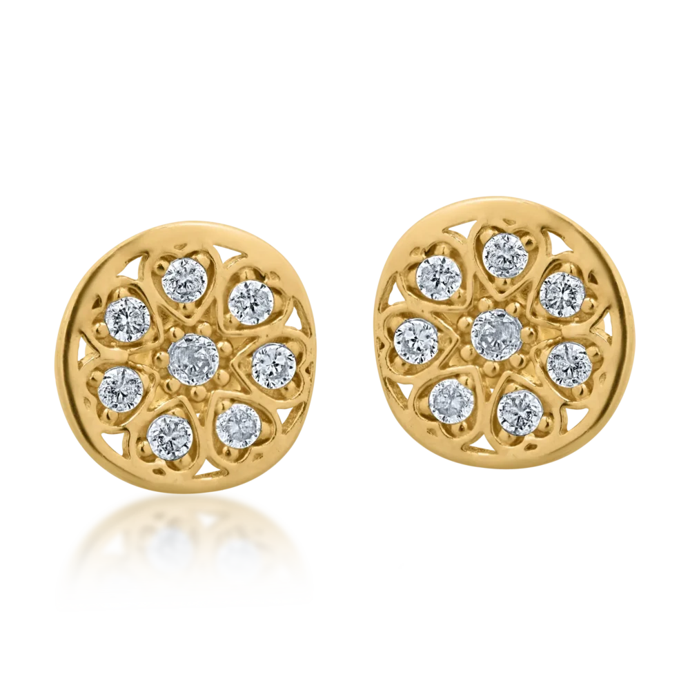 Cercei din aur galben - imagine 2