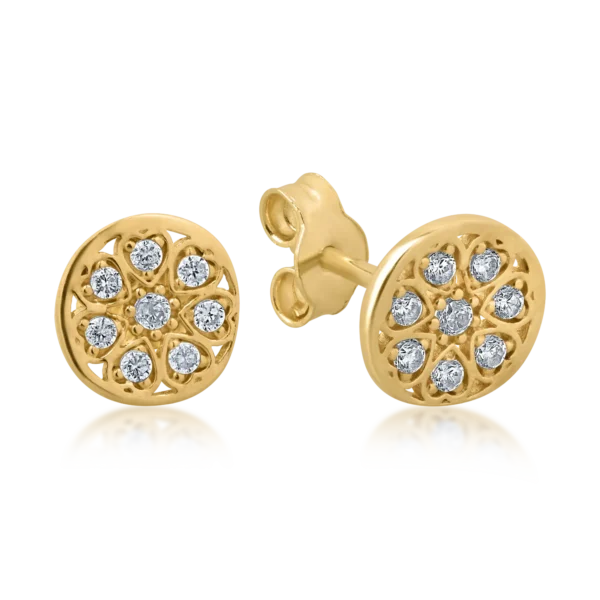 Cercei din aur galben