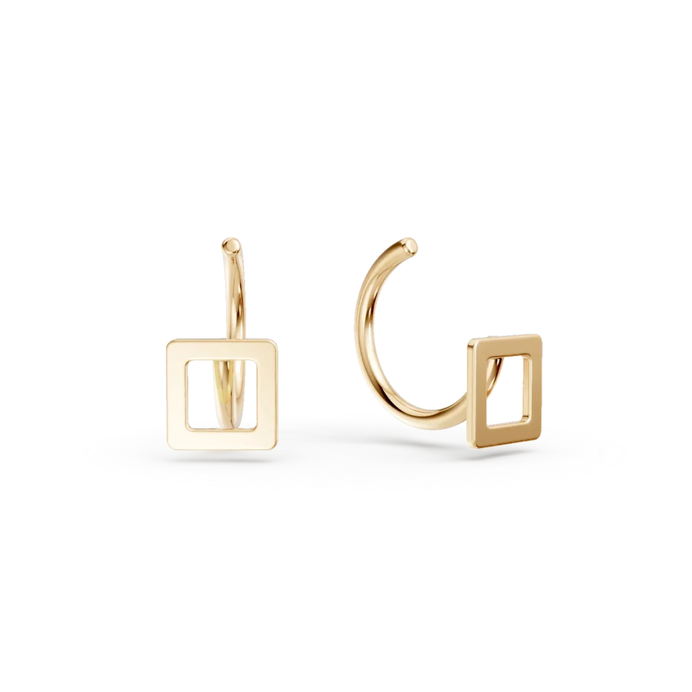 Cercei din aur galben