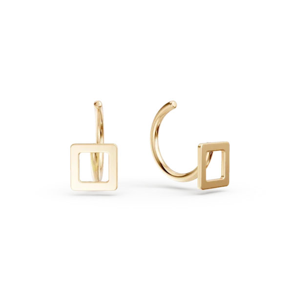 Cercei din aur galben