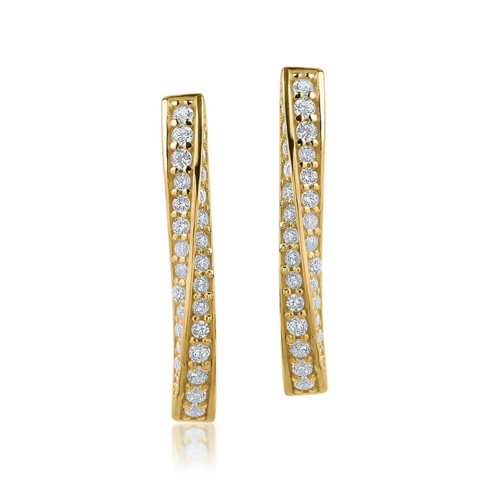 Cercei din aur galben - imagine 2