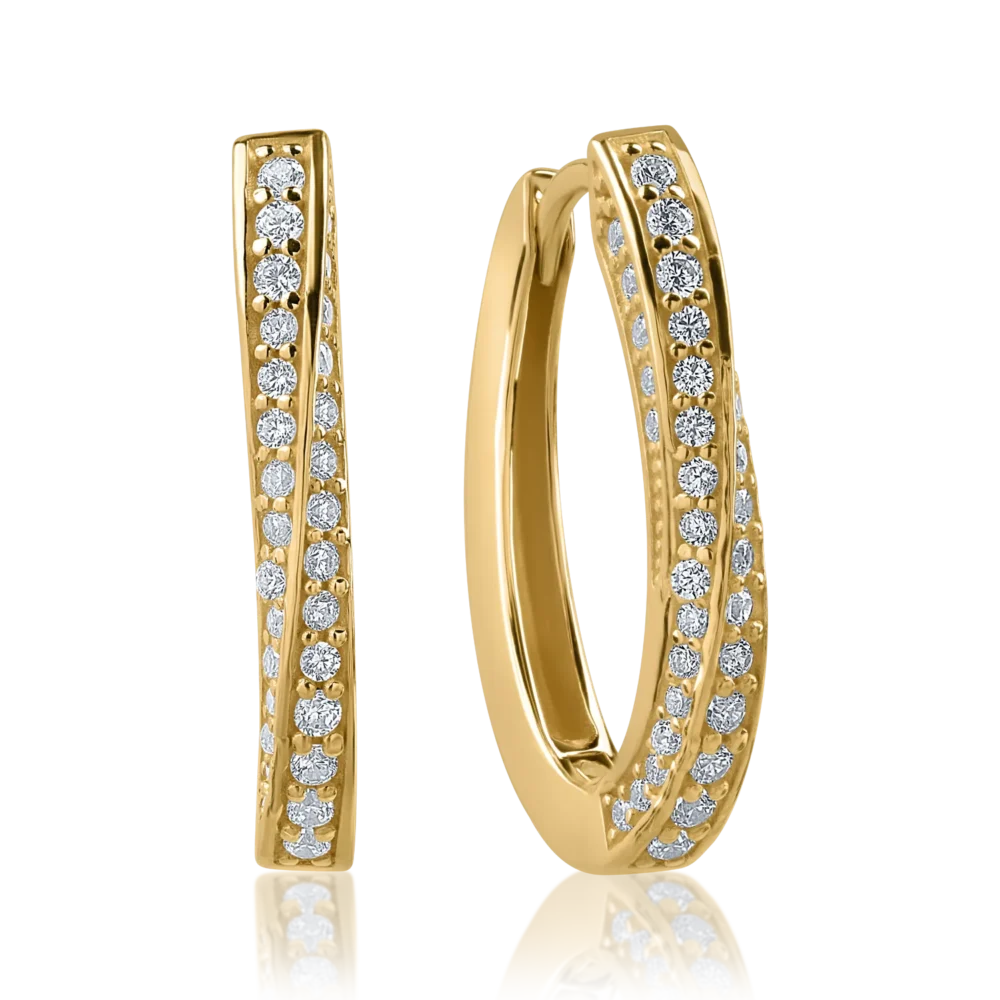 Cercei din aur galben