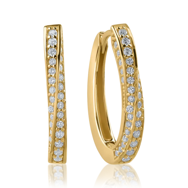 Cercei din aur galben