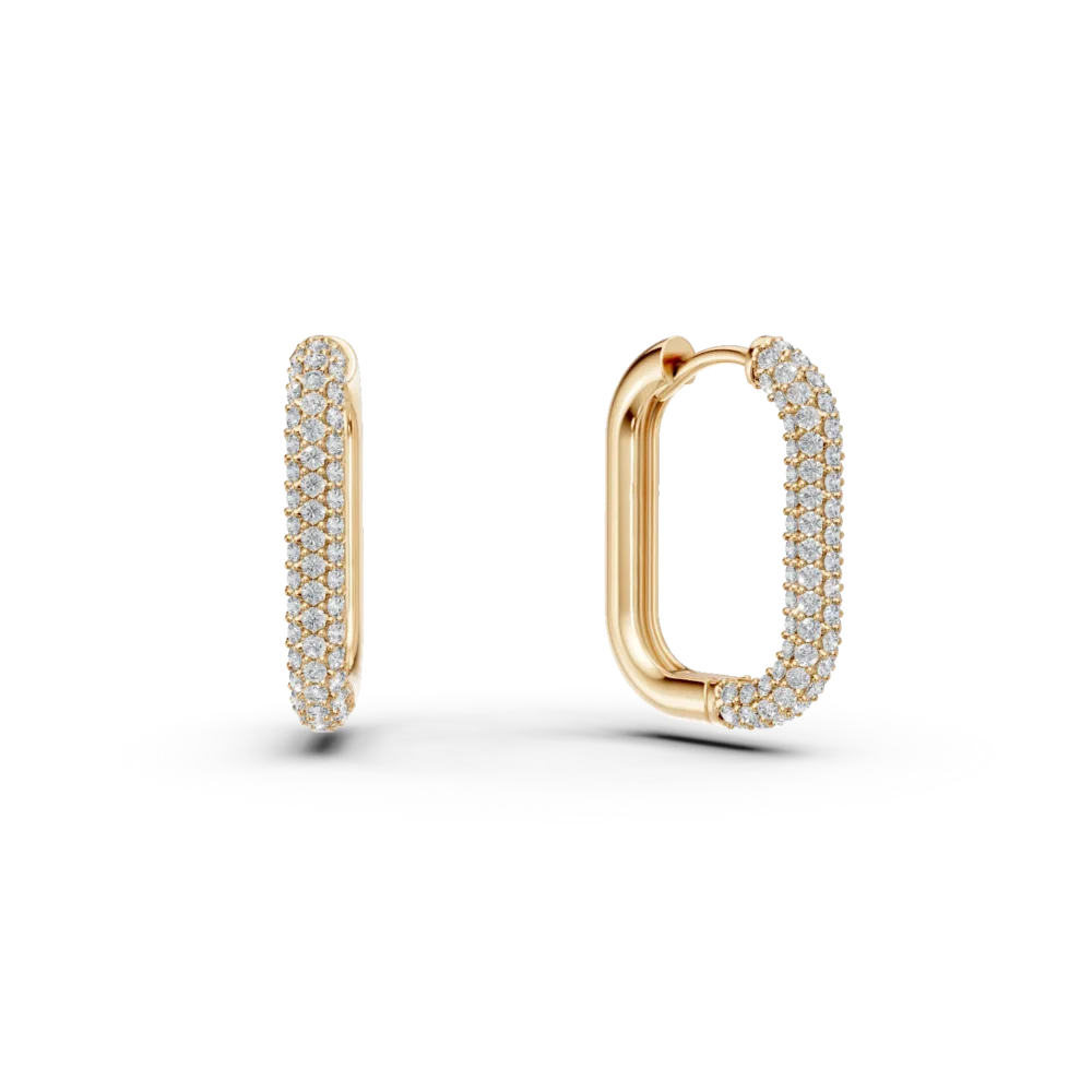 Cercei din aur galben