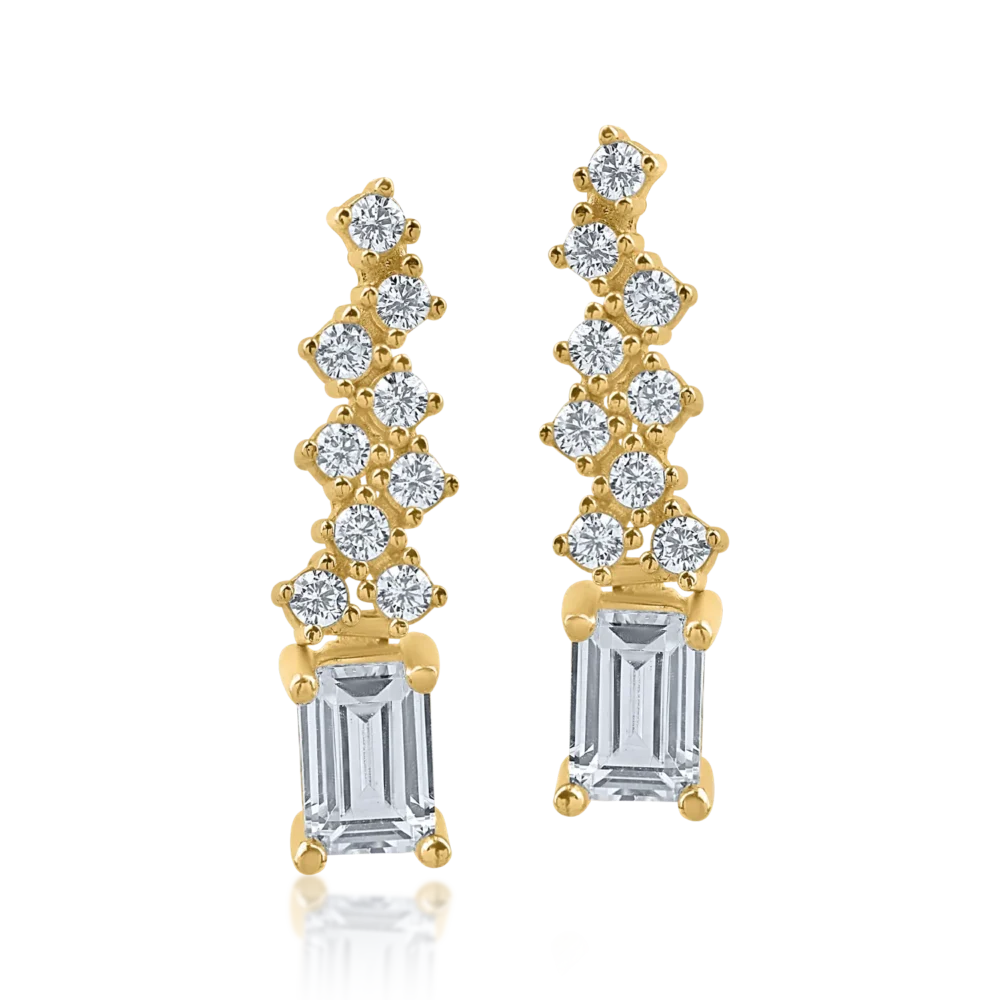 Cercei din aur galben - imagine 2