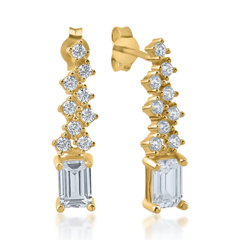 Cercei din aur galben