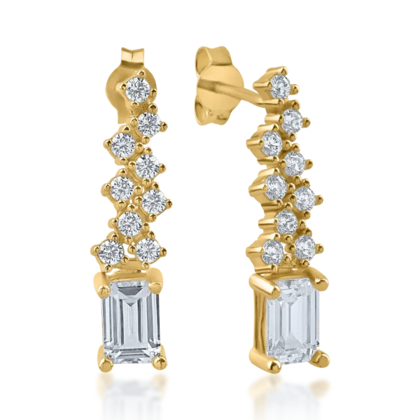 Cercei din aur galben