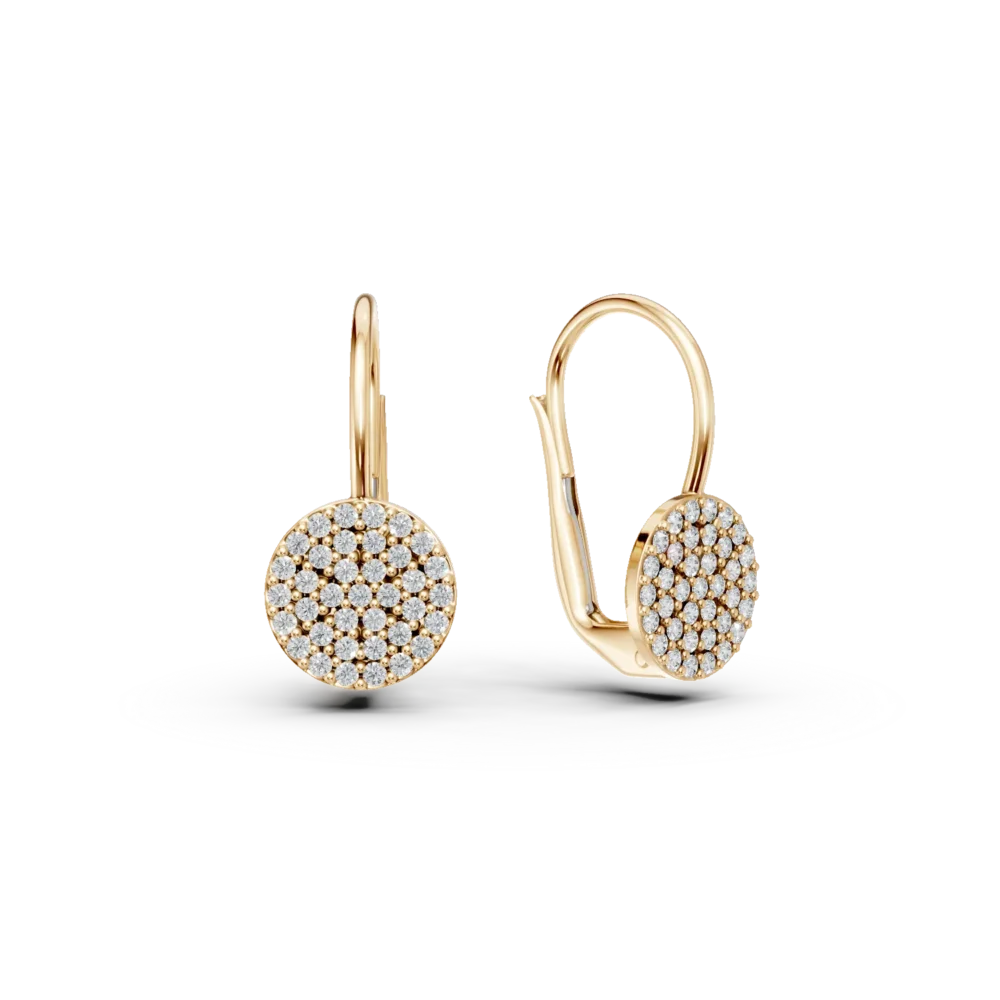 Cercei din aur galben