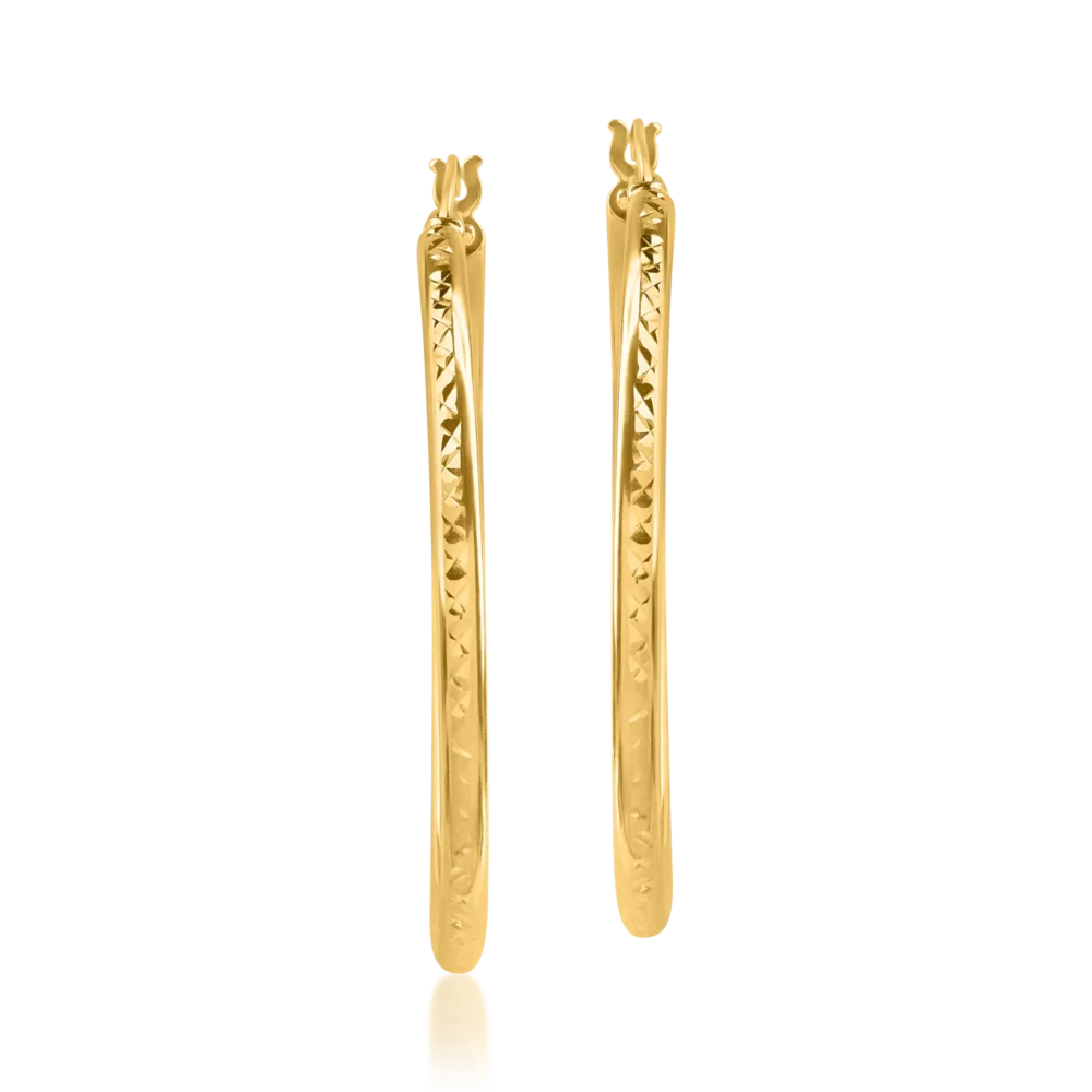 Cercei din aur galben - imagine 2