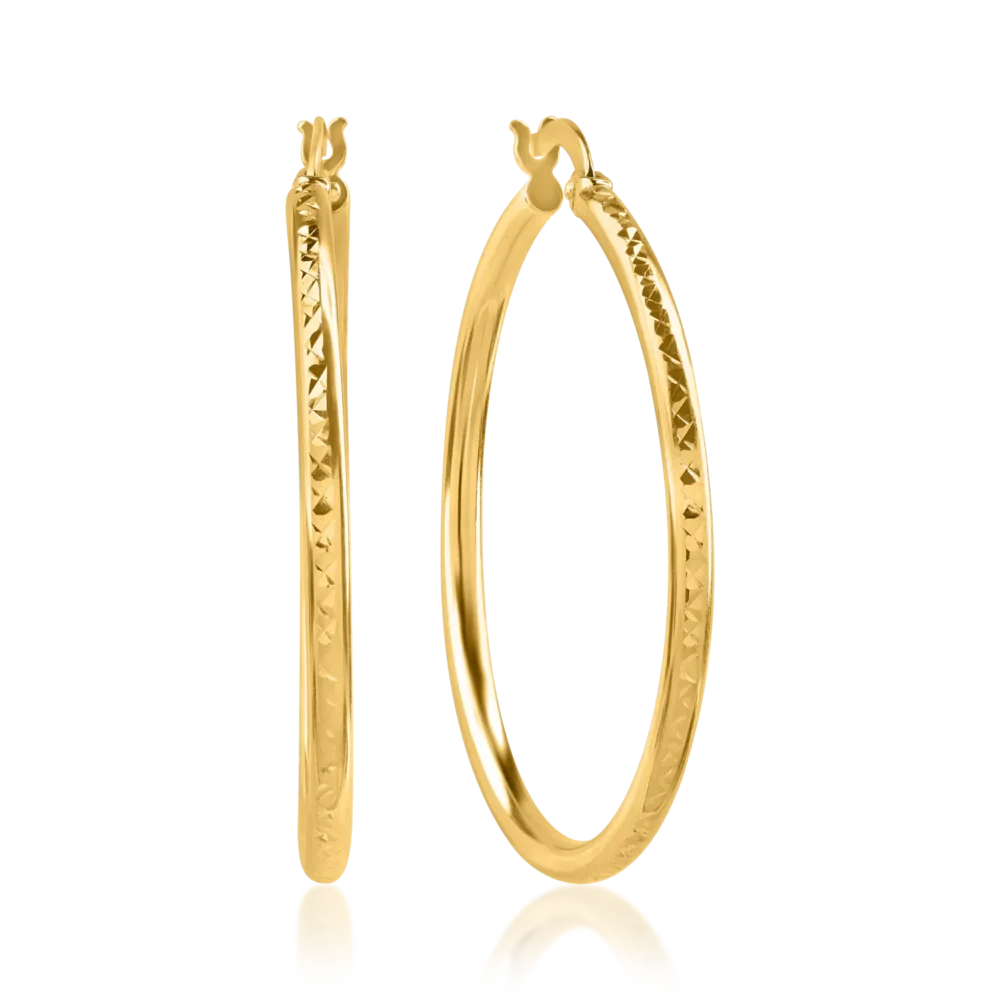 Cercei din aur galben