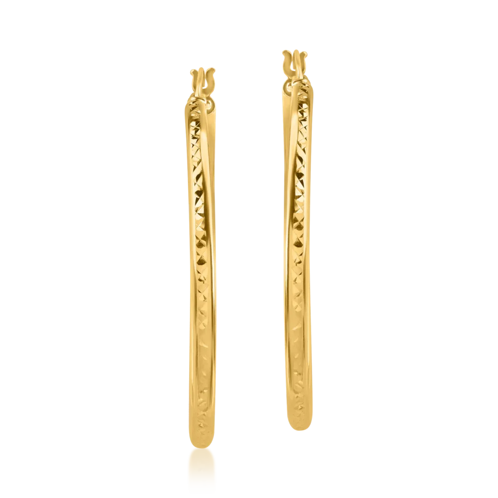 Cercei din aur galben - imagine 2