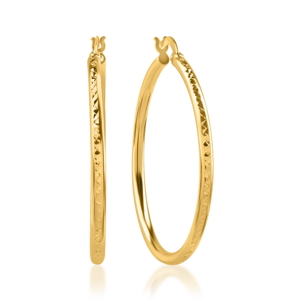 Cercei din aur galben