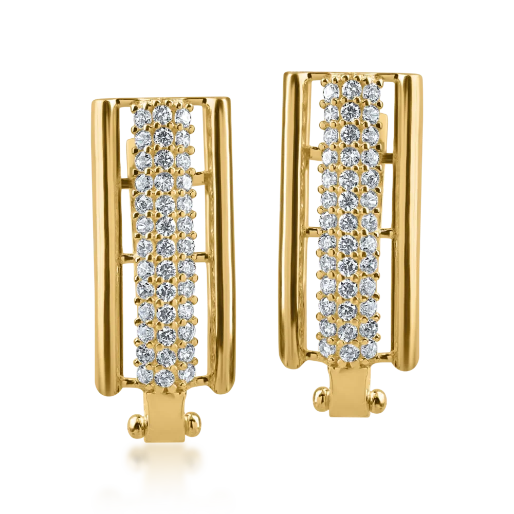 Cercei din aur galben - imagine 2