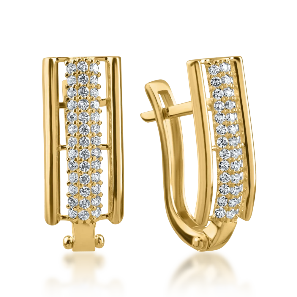 Cercei din aur galben