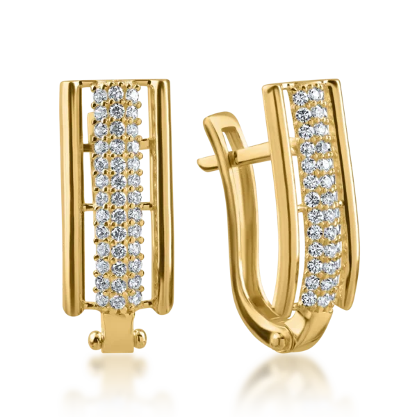 Cercei din aur galben