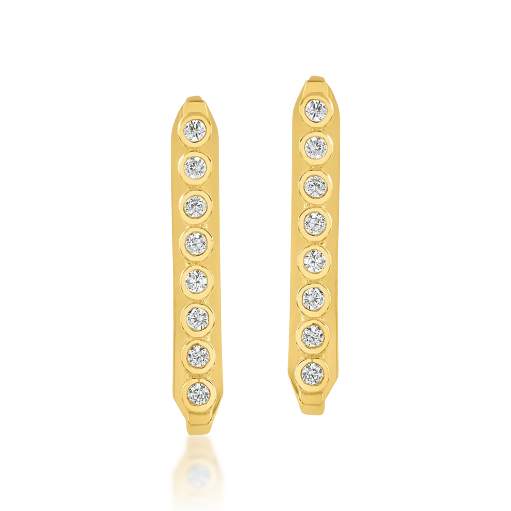 Cercei din aur galben - imagine 2