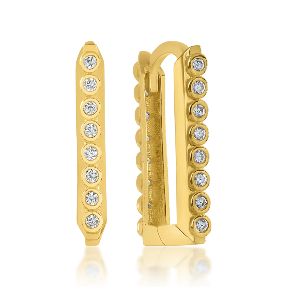 Cercei din aur galben